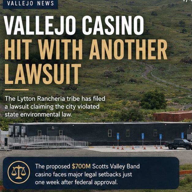 Looks like the Titos & Titas will still have to drive to @cachecreekcasino, @gratoncasino or @redhawkcasino for now 🎰

Been hearing about the dynamics behind this one for a while. With the way things are lining up federally, I don’t see this getting pushed through.

What do my Vallejo people think? 👀