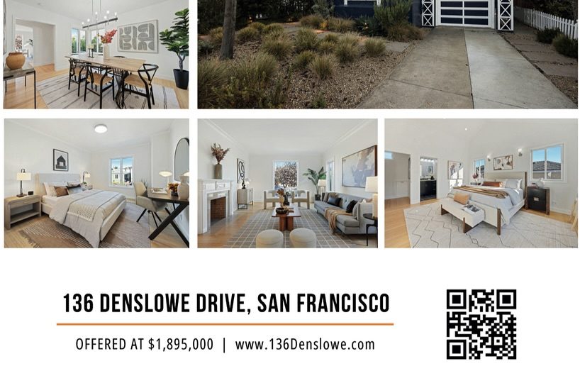🔥🔥🔥#NewListing
136 Denslowe Drive, San Francisco
3BR 🛌 3BA 🛁｜ 2222 Sqft 
Offered at $1,875,000 

📲 Ann 650-576-2255 for more info

Listed by:
Fred Meng | DREIM DRE#01481268
Ann Chang | Sequoia Real Estate DRE#01476872

@sequoiarealestate #sanfrancisco #lakesidesf #realestate #forsale #realtorlife #openhouse #annchangrealtor #luxuryhomes