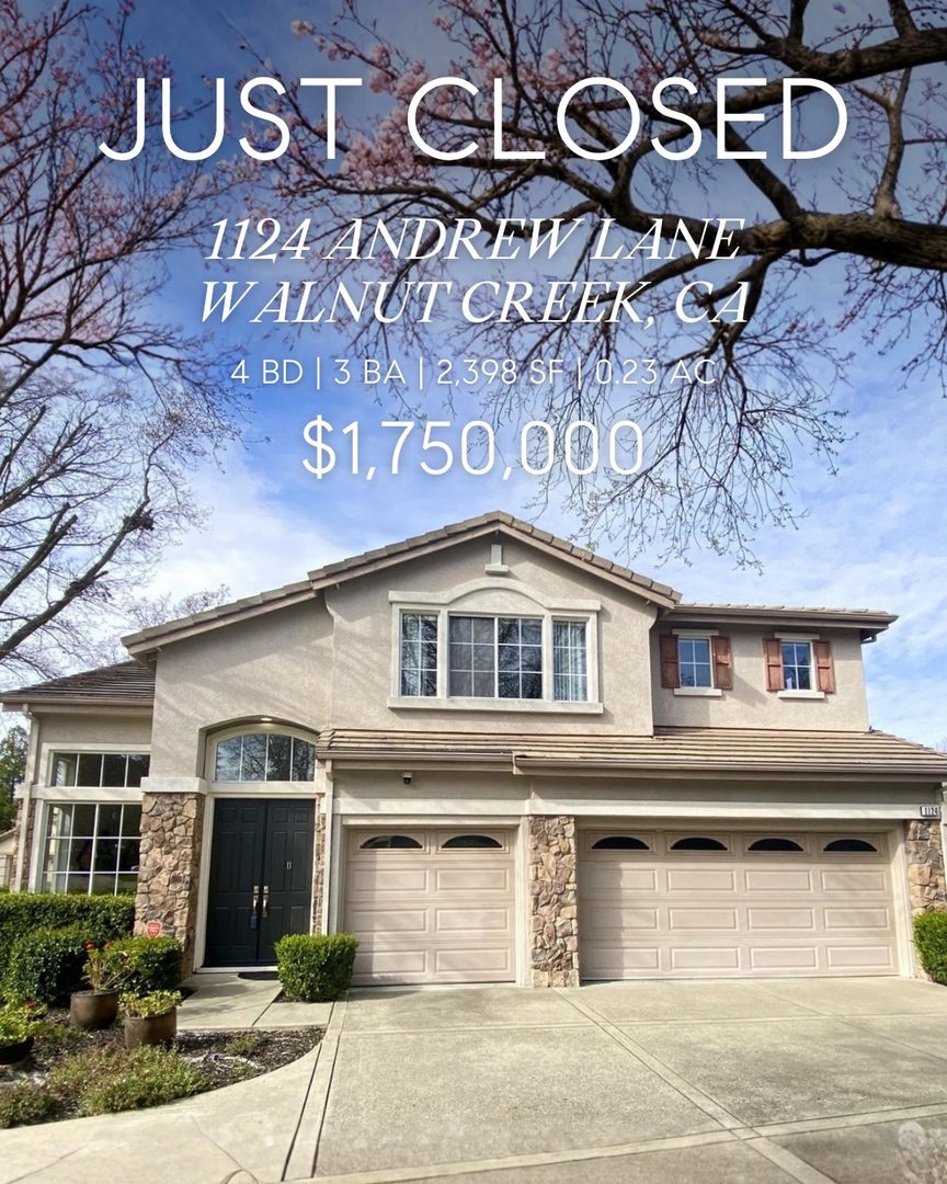 🏡 Just Closed | Andrew Lane, Walnut Creek
4 BD | 3 BA | 2,398 SF | 3-Car Garage
Sold: $1,750,000
This one had the full package, four bedrooms, three baths, a chef’s kitchen with center island, vaulted ceilings, and a 3-car garage, all tucked into one of Walnut Creek’s most convenient locations.
Walk to the trails, Larkey Park, hop on BART, and have your pick of cafés and restaurants nearby.
My clients are thrilled with their new home and the sellers achieved $1,750,000 on a beautifully updated property.
The $1.5M–$2M Walnut Creek market is active.
If you’re a homeowner in this area wondering what’s possible, Let chat!
Steven Potts // DRE #02215986
✉️ steven.potts@compass.com
🤙 925-444-0377
#pottsrealestate #walnutcreekrealtor #walnutcreekrealestate #dre02215986