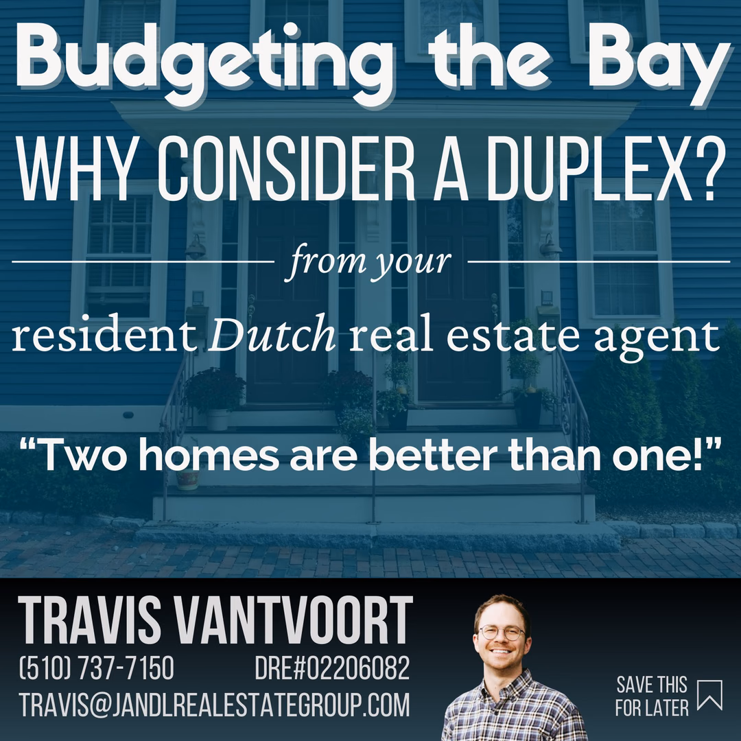 Find Financial Freedom with Duplex Living! 
Embrace the 'House Hacking' trend—where folks turn their homes into income-generating assets. From rental income to mortgage perks, discover the keys to a brighter financial future. Let me show you the duplex advantage!

#BayAreaRealEstate #PersonalFinance #HouseHacks #CostOfLiving