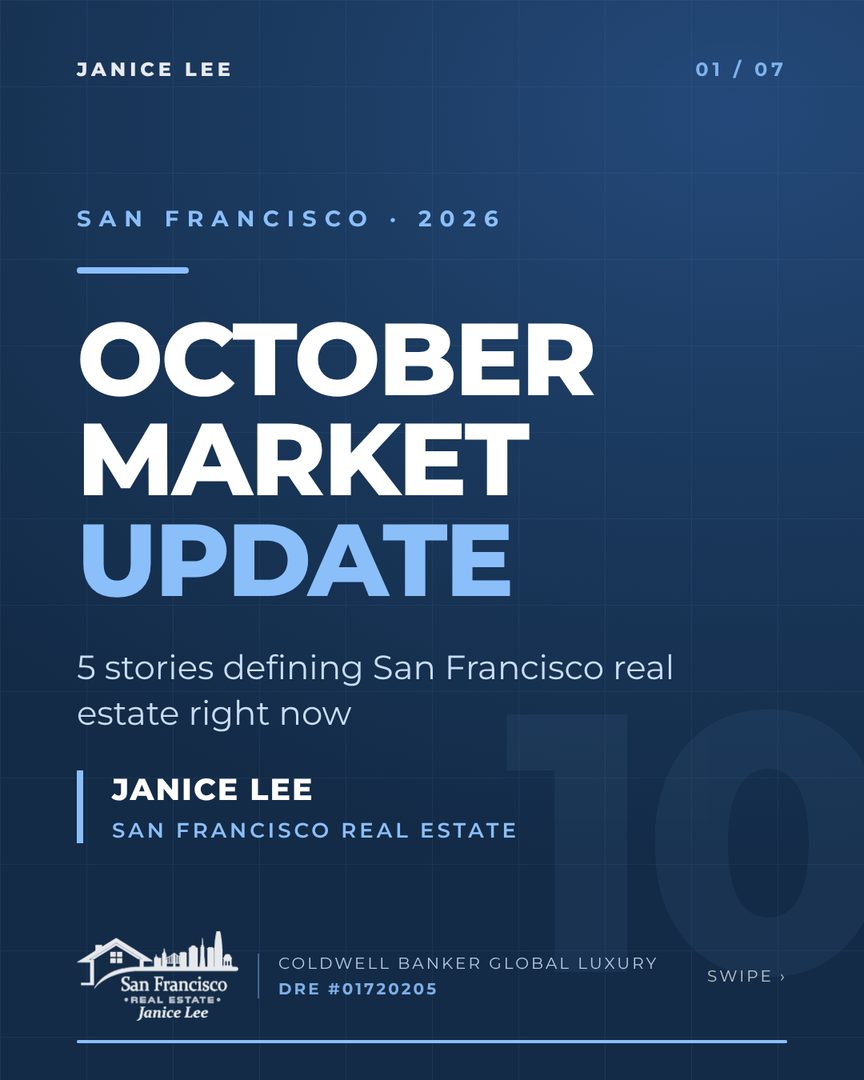 The numbers from this market keep surprising even me. San Francisco now has more homes in contract than homes for sale. 86.4% of houses are selling over asking. A Presidio Heights home just closed nearly $4 million above its list price. And while condos cool off across the Bay Area, San Francisco condos are up 22%.

Swipe through for the 5 stories defining our market right now.

If you are thinking about buying or selling this fall, the window is open and the data is on your side. Send me a message and let's talk strategy.

📞 (415) 832-9151
📧 JaniceFLee@gmail.com
🔗 JaniceLeeHomes.com