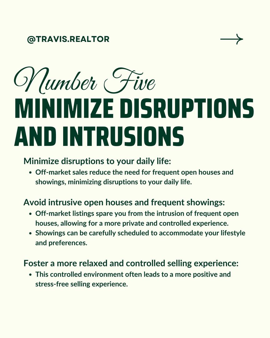 Learn an approach to a discreet and efficient home sale. 
Explore off-market listings for exclusive access, privacy control, and a tailored selling experience. 
Connect with me, Travis, your expert in off-market transactions and the art of selling homes with utmost privacy. 

#OffMarketAdvantage #BayAreaRealEstate #SellMyHouse