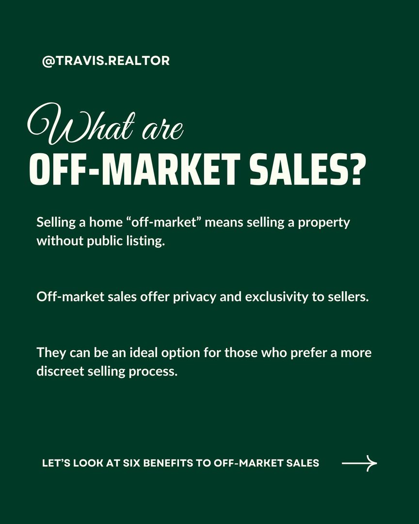 Learn an approach to a discreet and efficient home sale. 
Explore off-market listings for exclusive access, privacy control, and a tailored selling experience. 
Connect with me, Travis, your expert in off-market transactions and the art of selling homes with utmost privacy. 

#OffMarketAdvantage #BayAreaRealEstate #SellMyHouse