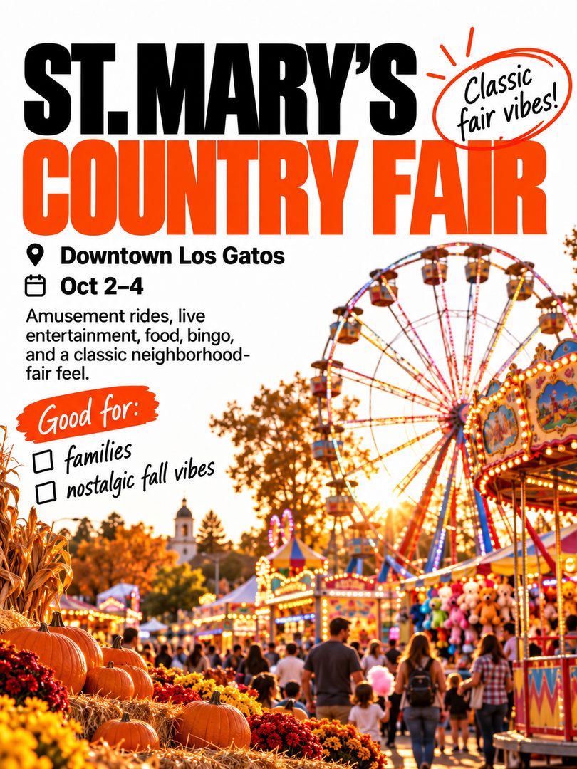 October in San Jose + the South Bay is packed 🍂🎃
If you’re looking for things to do this month, save this list for fall festivals, family-friendly events, Halloween activities, local food, and a few fun weekend plans around San Jose, Los Gatos, Mountain View, and Santana Row.
A few October picks:
Glass Pumpkin Festival at Santana Row
Oktoberfest at San Pedro Square
Pumpkins in the Park at Discovery Meadow
St. Mary’s Country Fair in Los Gatos
Spooky Times at Deer Hollow Farm
Pumpkin Picasso at Santana Row
Trick-or-Treat the Row
Which one are you adding to your October plans?
Save this carousel for later and send it to someone who needs weekend ideas.