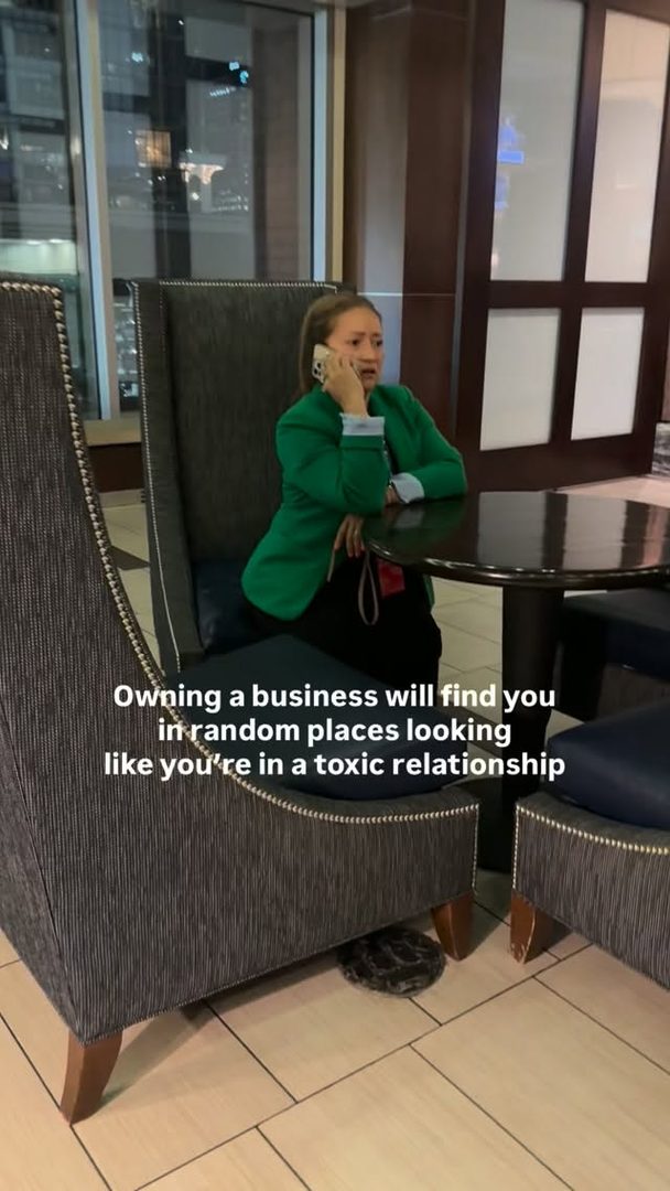 FACTS. 😂 Owning a business will have you taking calls in the most random places, looking like you’re in a toxic relationship.
Business owners… please tell me I’m not alone. 😂
What’s the craziest place you’ve had to take a work call? 👇