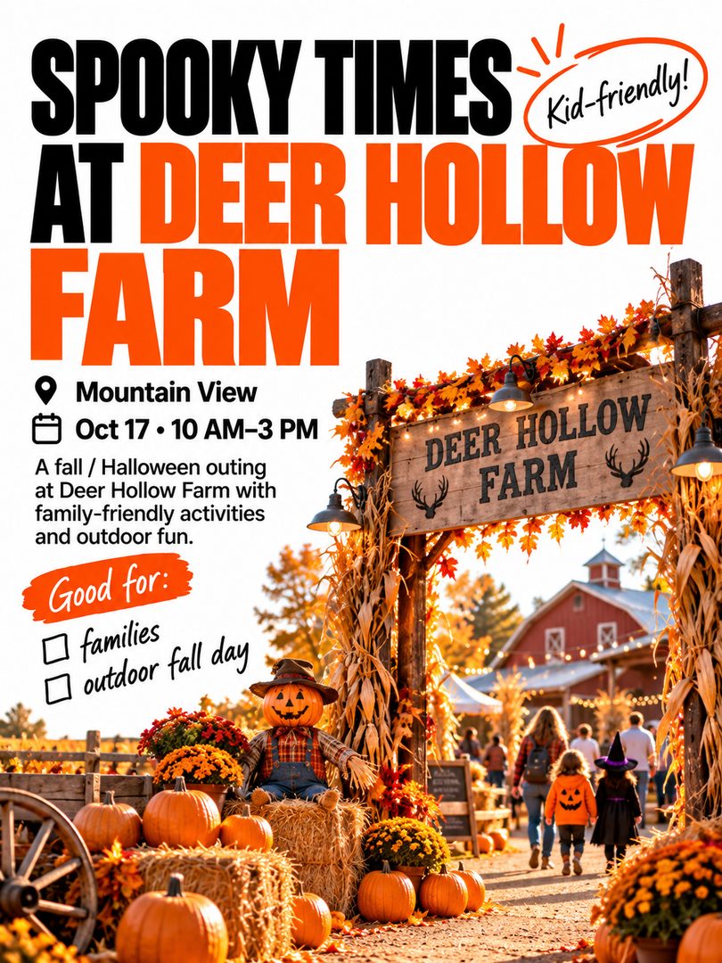 October in San Jose + the South Bay is packed 🍂🎃
If you’re looking for things to do this month, save this list for fall festivals, family-friendly events, Halloween activities, local food, and a few fun weekend plans around San Jose, Los Gatos, Mountain View, and Santana Row.
A few October picks:
Glass Pumpkin Festival at Santana Row
Oktoberfest at San Pedro Square
Pumpkins in the Park at Discovery Meadow
St. Mary’s Country Fair in Los Gatos
Spooky Times at Deer Hollow Farm
Pumpkin Picasso at Santana Row
Trick-or-Treat the Row
Which one are you adding to your October plans?
Save this carousel for later and send it to someone who needs weekend ideas.