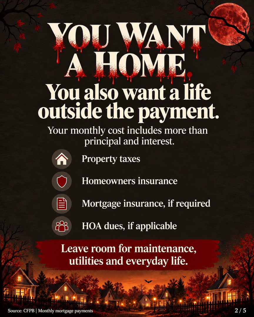 Michael Myers can keep the jump scares. Let’s take the mystery out of the payment. 🔪🏡

Before you let a mortgage rate scare you out of buying, find out what it would actually mean for you. Start by getting preapproved, then work backward from the numbers to figure out what you’re comfortable spending. Know where you land before you window shop.

That starts with a lender who takes the time to explain things. I can recommend someone from my team of experienced lenders to help you understand your options and ask the questions you might not even know to ask yet.

You deserve to feel informed, comfortable, and supported throughout the process… no matter how scary 😏