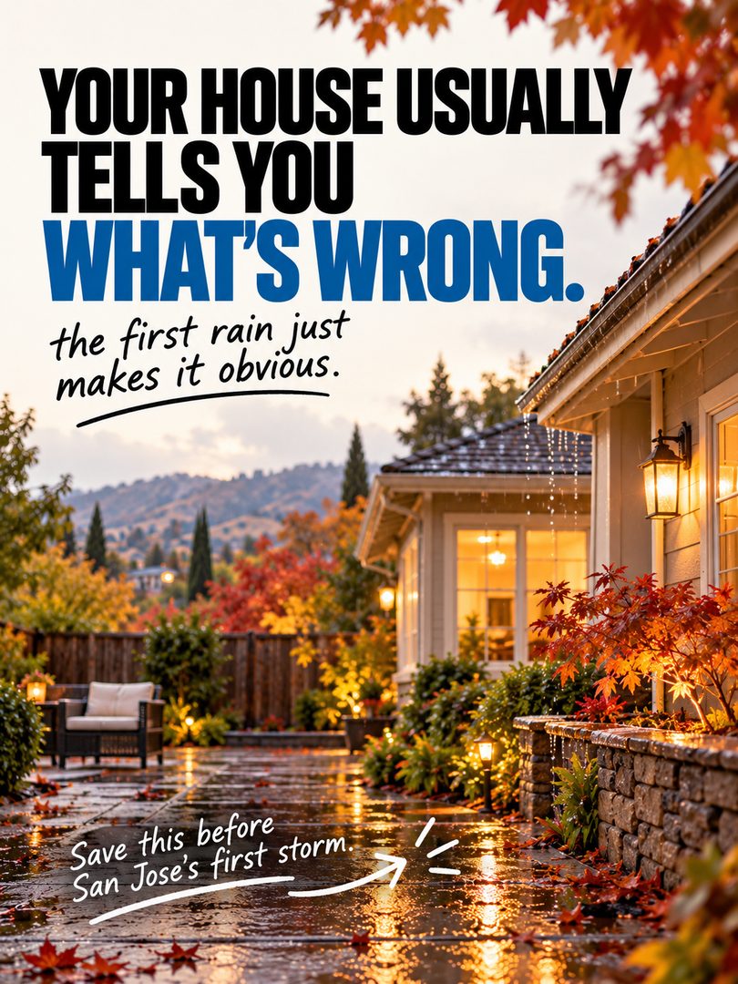 Before San Jose’s first real rain hits, give your home a quick once-over. 🌧️

A few simple checks now can help you catch small issues before they turn into bigger headaches later.

Check:
• Gutters + downspouts  
• Yard drainage + pooling areas  
• Roof + flashing  
• Exterior gaps + sealant  
• Crawlspace + attic vents  
• Branches, drains + loose outdoor items  

The first rain usually makes home problems a lot more obvious, so it’s better to find them before the storm does.

Save this San Jose homeowner checklist for the weekend before the rain starts — and send it to someone who owns a home in the South Bay.

#SanJoseHomeowners #SanJoseRealEstate #SanJoseHomes #SanJoseRealtor #SouthBayRealEstate #SouthBayHomes #BayAreaRealEstate #HomeMaintenanceTips #HomeownerTips #RainPrep #CaliforniaHomeowners #SanJoseCA