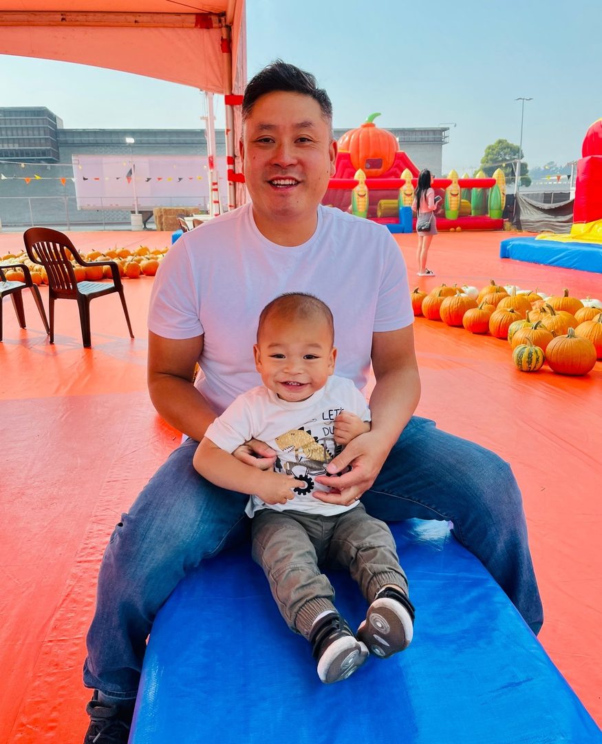 Ran errands at Macy's and stumbled upon this little pumpkin patch 🎃. They charged $5 for 30 mins of pure fun. I just wanted him to burn off some energy! Those orange mats were blindingly bright, so don't forget your shades if you go! 😎⁠
⁠
Does he look like me? 😄⁠
⁠
 As he grows, caring for him gets more challenging by the week. The anticipation of the terrible twos is real! 🙈 ⁠
#PumpkinPatchFun #DadLife"