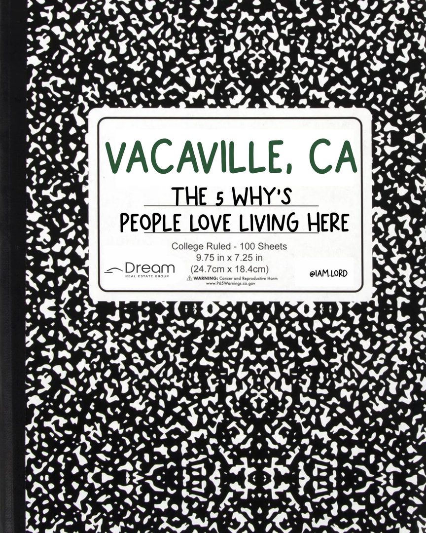 The 5 Why’s: Vacaville, CA
Thinking about visiting or moving to Vacaville? Here are five reasons this growing Solano County city continues to attract new residents and visitors alike.
1. 📍 Ideal Location
Located between Sacramento, Napa Valley, and the Bay Area, Vacaville makes day trips and commutes easy while still offering a quieter place to call home.
2. 🛍️ Shopping Hub
Whether you’re making a Costco run, shopping the Vacaville Premium Outlets, or exploring Nut Tree Plaza, Vacaville offers a great mix of big-name retailers and local favorites.
3. 🍜 Local Food Scene
Whether you’re craving sushi, Thai, Indian, Filipino fusion, or a great local coffee shop, Vacaville offers a diverse mix of locally loved restaurants and cafés.
4. 🌿 Outdoor Lifestyle
Enjoy miles of hiking trails, regional parks, dog parks, golf, playgrounds, and open space that make it easy to stay active and enjoy Northern California’s weather.
5. 🏡 Housing Options
Vacaville offers a variety of homes, including historic properties, established neighborhoods, and new construction communities with options for a wide range of budgets.
•
•
•
Lord Vang Nunez | REALTOR®
DRE 02105268 | Dream Real Estate Group
(707) 386-0362 | lord@dreamreal.io