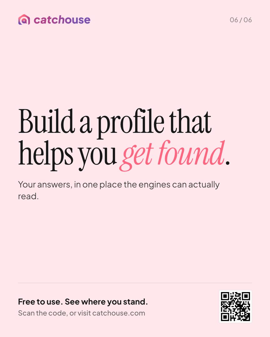 Look back at your last 10 posts. Odds are 8 do the same job.

Every post does one of three things: helps new people find you, shows who you are, or keeps you top of mind with people who already know you.

Agents who grow do all three on purpose.
Save this and check your mix. 

Catchouse | Get cited. Get found. Get chosen
Create your free profile: https://catchouse.com/for-agents