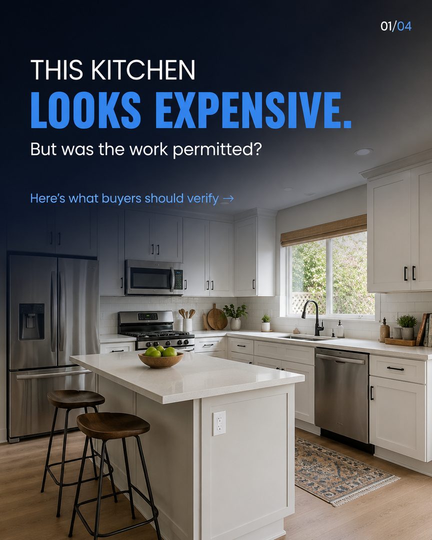 A beautiful remodel can make a strong first impression. But before writing an offer, check what changed, whether permits were required, and what the disclosures and inspections show. 🔍🏠

Missing permits aren’t always a deal breaker. Save this before your next home tour.

Linh Tran
📱 510.777.6976
📧 Linh@fastagents.com
🏆 #TeamFast | eXp Realty
