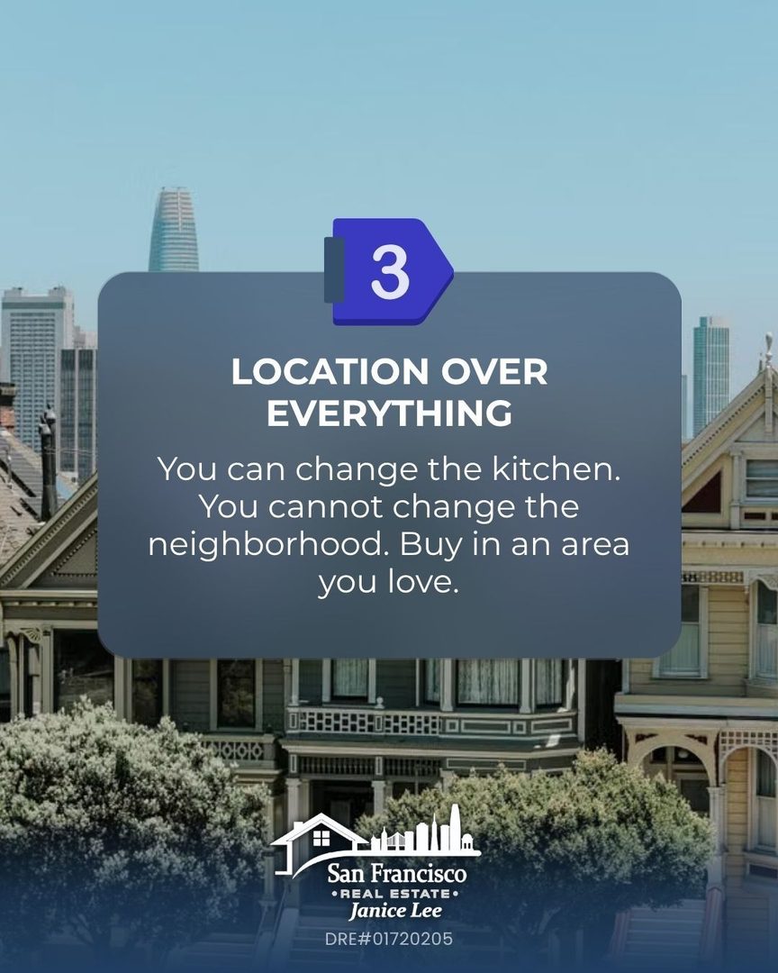 Buying your first home in San Francisco does not have to feel overwhelming ๐ก
Get pre approved so you know your real budget ๐ฐ look past the list price ๐ and remember you can change the kitchen but never the neighborhood ๐
I am here to make your first purchase a smooth one โจ
Save this and message me when you are ready ๐ฌ
๐ (415) 832-9151
๐ JaniceLeeHomes.com
#SanFranciscoRealEstate #FirstTimeHomeBuyer #HomesForSaleSanFrancisco #TopAgent