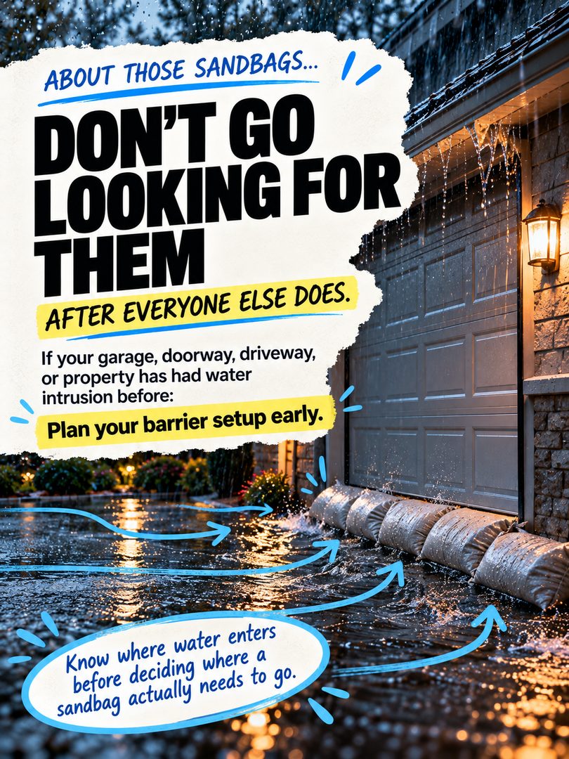 San Jose homeowners: don’t wait until the rain starts to think about drainage. ☔️
Before the next storm, take 15 minutes to walk around your home and check the things that can turn into bigger problems fast: clogged drains, gutters full of leaves, downspouts sending water toward the foundation, low spots where water collects, and outdoor items sitting where they could get soaked.
If your garage, driveway, or entry has had water intrusion before, it’s also worth planning your sandbag or barrier setup early instead of scrambling once the rain is already here.
A little prep now can save you a much bigger headache later.
Save this San Jose rain-prep checklist for the next storm.
#SanJose #SanJoseRealEstate #SanJoseHomeowners #BayAreaRealEstate #BayAreaHomeowners #HomeMaintenance #RainPrep #StormPrep #HomeownerTips #SouthBayRealEstate #CaliforniaHomes #SanJoseHomes
