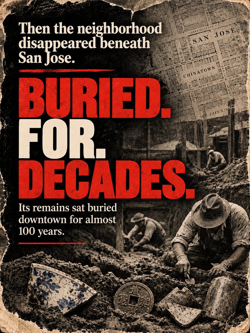 San Jose has a lot more history beneath the surface than most people realize.
Before today’s Downtown San Jose plazas, hotels, and museums, this area was home to the Second Market Street Chinatown — a thriving Chinese community that existed from 1872 to 1887.
More than 1,400 people lived and worked here before the neighborhood was targeted during a period of intense anti-Chinese discrimination and ultimately destroyed by fire in 1887.
Nearly 100 years later, archaeological work in Downtown San Jose uncovered remains and artifacts from the former neighborhood.
Today, you can stand near the site at Circle of Palms Plaza and walk past a piece of San Jose history that many locals have never heard about.
San Jose has changed a lot, but stories like this are still part of the city we live in today.
Would you want to see more hidden San Jose history like this?
#SanJose #SanJoseCA #DowntownSanJose #SanJoseHistory #SanJoseChinatown #BayAreaHistory #SouthBay #SouthBayCA #SanJoseRealtor #BayAreaRealEstate #SiliconValley #ExploreSanJose