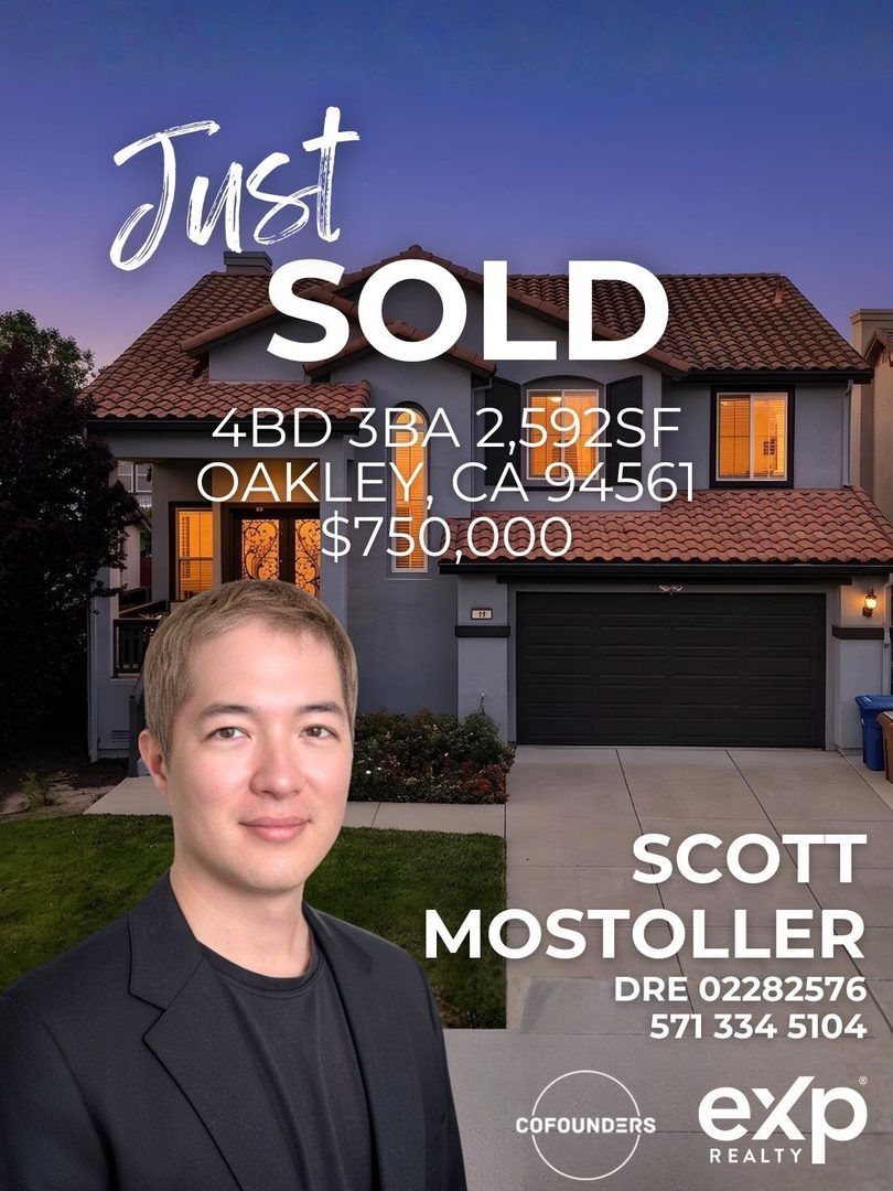 A little late to post, but worth celebrating:
49 Nettle Ct, Oakley is officially CLOSED!
So grateful for our amazing clients and the smooth journey.MostollerRealEstateo be one of our favorite communities to help families plant new roots.
On to the next chapter!
Scott Mostoller
DRE 02282576
572‑334‑5104