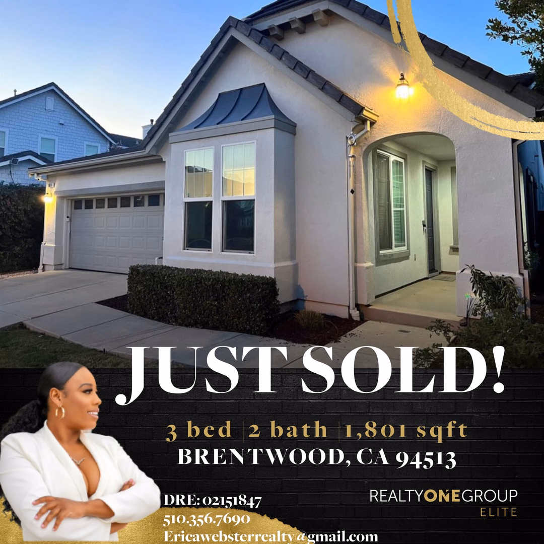 So grateful for amazing clients like this one 💖

We met at an open house less than 30 days ago, and from that first conversation, she shared her goals, wants, and timeline. Her biggest priority was getting into her new home before the arrival of her baby—and I’m happy to say we made it happen.

In a short amount of time, we found the perfect fit: a beautifully updated single-family home that checked all her boxes and more. Watching clients step into a new chapter, especially one this meaningful, is why I love what I do.

Congratulations on your new home and growing family! 🏡✨

Are you looking to buy or sell a home? 

Erica Webster real estate agent MBA 
Realty One Group Elite 
DRE: 02151847
☎️ 510-356-7690
📧 Ericawebsterrealty@gmail.com
💻 Ericawebster.myrealtyonegroup.com