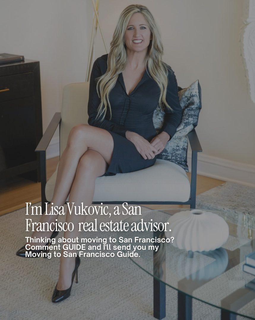 I have lived in San Francisco for 27 years.  I moved here for a job in pharmaceutical sales and have never left.

Comment GUIDE and I’ll send you my Moving to San Francisco Guide.

What I’d tell anyone thinking about moving to San Francisco, CA:

1. Everyone has opinions about Waymo here.
2. September and October and the months with the best weather all year.
3. Having a car here can be more of a burden than a blessing.
4. The city has so many free events for local residents that many don’t know about.
5. You will spend more time looking for a parking spot then you will in the store.

If you live in San Francisco, what would you add to the list?

If you’re thinking about moving to San Francisco, CA, I’d be honored to be your trusted advisor in the process. 

Comment GUIDE and I’ll send you my Moving to San Francisco Guide.

Lisa Vukovic, a San Francisco, CA real estate agent providing not only distinctive representation but also helping you unlock the lifestyle you long for.

Serving San Francisco, Pacific Heights, Presidio Heights, Cow Hollow, Marina, Russian Hill, Nob Hill, Richmond, Sunset, Noe Valley and Bernal Heights and many more…
#livinginsanfrancisco #sflifestyle #sfrealestateagent