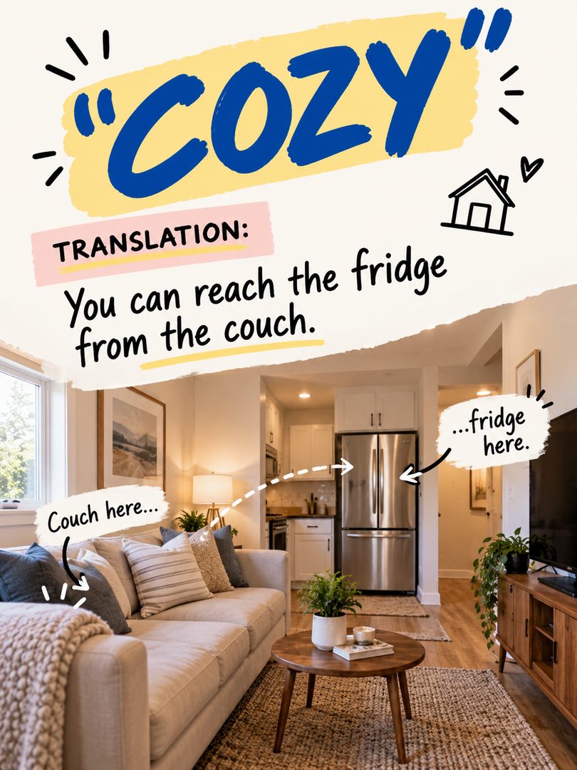 San Jose real estate listings definitely have their own language 😂
“Cozy.”
“Lots of potential.”
“Updated.”
“Minutes from everything.”
After you look at enough Bay Area homes, you start learning what some of these phrases might actually mean.
Of course, every home is different — but this is your reminder to look past the listing description and pay attention to the layout, condition, permits, updates, lot, and what would actually work for your lifestyle.
Sometimes the right home just needs a little imagination… and sometimes “cozy” really does mean cozy.
Which real estate listing phrase makes you suspicious every time? 👀
Send this to your Bay Area home-search partner.