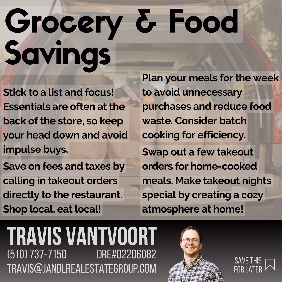 Navigating the Bay's cost of living can be challenging, especially as we approach the holiday season. Time to exchange ideas, reduce waste, and tighten our belts a bit! From smart grocery shopping to savvy utility tips, there are ways to cut costs without sacrificing joy. Saving money doesn't mean sacrificing joy. It's about making smart choices that allow you to enjoy life without breaking the bank.

Here are a few ideas which I practice in my day-to-day life. Swipe through for some practical suggestions that keep the budget in check while enjoying the Bay Area lifestyle, from your resident Dutch real estate agent! 🇳🇱🏡

#BayAreaRealEstate #PersonalFinance #UtilityBills #CostOfLiving