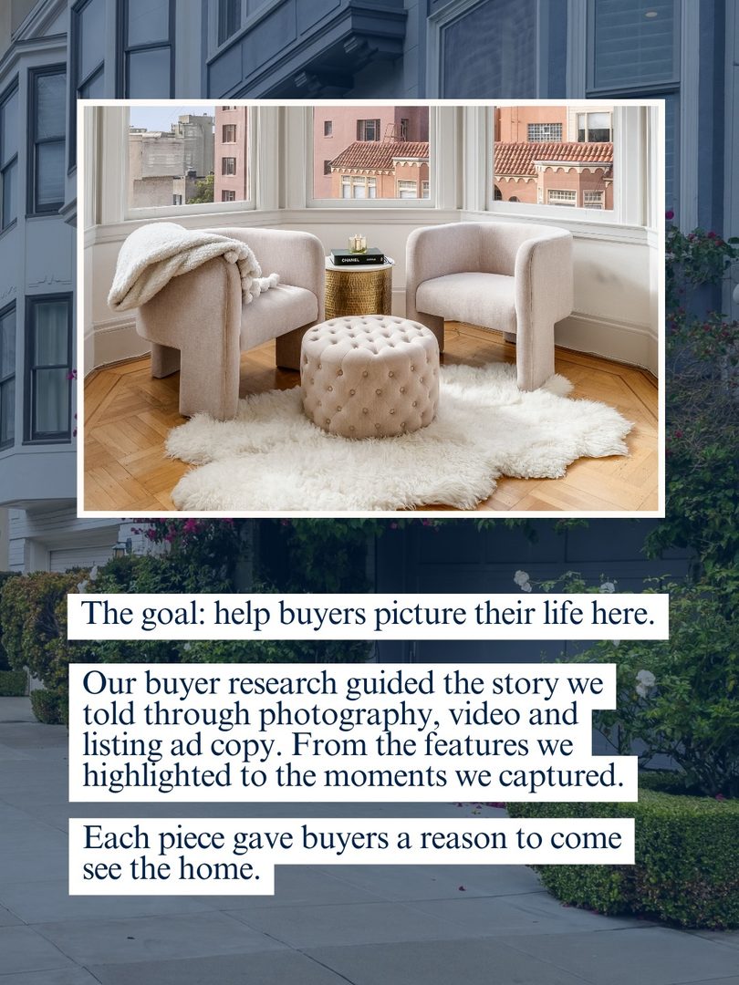 Before a buyer ever walked through the door, we were thinking about what would make them want to call this Russian Hill condo home.
At SERHANT., we research three likely buyer profiles for each property: what they value, what they’re searching for, and which features would make the home stand out to them.
That research helps guide the preparation, staging, photography, video, and story we tell.
For this home, fresh paint and thoughtful staging brought the natural light and architectural details into focus. Paired with strategic pricing and a clear marketing plan, we launched with purpose.
The result:
✨ Sold for $1,720,000
✨ $525,000 over asking
✨ 7 days on market
✨ One preemptive offer
My clients trusted me with two Russian Hill condos, and helping them achieve their goals was the most rewarding part.
Thinking about selling your San Francisco home? Comment START and let’s talk about how we’d prepare, position, and market your property. #sanfranciscorealestate #sfrealestatemarket #sfhomesales