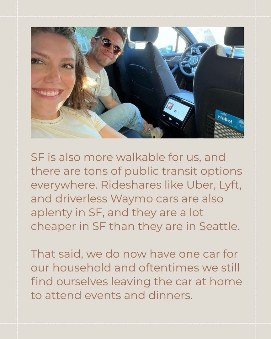 🛣️ Getting Around San Francisco vs. Seattle: Cars, Transit, Commuting & More!

Can you be car-free in San Francisco? How do San Francisco and Seattle compare when it comes to commuting? What are the transit options like in both cities? 🤔

I’m answering alllll of these questions in this post, and I go into even more detail in my blog post “What It’s Really Like to Move From Seattle to San Francisco: My Real Life Experience.” 

All of this is based on my own experience, so you might have a different perspective, which I’d love to get insight on in the comments! 💡

Here are a few of the things I cover in the carousel:  

🚙 Whether or not you need a car in San Francisco 

🚗 How parking in San Francisco compares to parking in Seattle 

🚦What SF traffic is like 

🚊 How reliable public transit is in San Francisco vs. Seattle 

🚋 Public transportation options in San Francisco + Seattle 

👟The walkability of both cities 

🚲 Whether or not San Francisco is as bikeable as Seattle 

✨

I spent years as a top-producing agent in Seattle before relocating to San Francisco myself. Now I do both—I help buyers and sellers in San Francisco, and connect relocating clients with the best agents across the country. If you’re making a move, I’d love to be in your corner from day one. 

San Francisco Real Estate Agent Amber Arnall is a licensed real estate broker with Corcoran Icon Properties in San Francisco DRE # 02275788. Amber is also a Referral Agent with CBR Referral Network. 

📲 Amber Arnall
(253) 579-6706
amber.arnall@corcoranicon.com