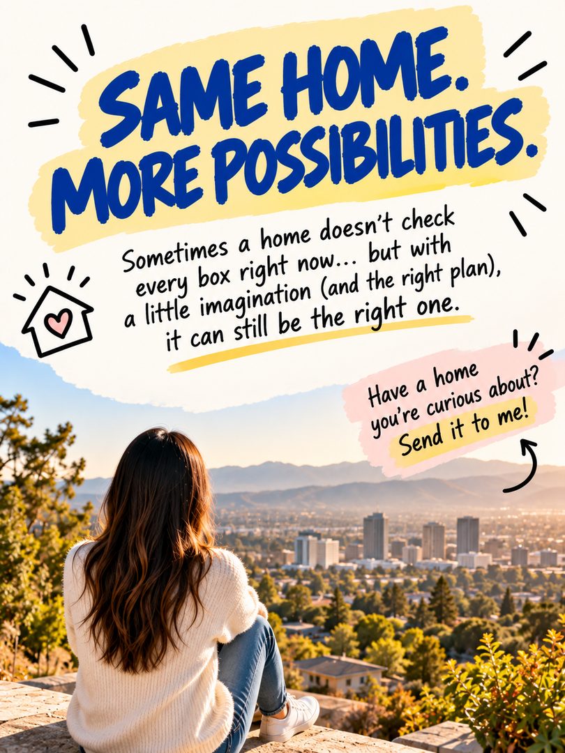 San Jose real estate listings definitely have their own language 😂
“Cozy.”
“Lots of potential.”
“Updated.”
“Minutes from everything.”
After you look at enough Bay Area homes, you start learning what some of these phrases might actually mean.
Of course, every home is different — but this is your reminder to look past the listing description and pay attention to the layout, condition, permits, updates, lot, and what would actually work for your lifestyle.
Sometimes the right home just needs a little imagination… and sometimes “cozy” really does mean cozy.
Which real estate listing phrase makes you suspicious every time? 👀
Send this to your Bay Area home-search partner.