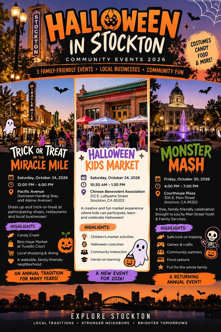 Halloween in Stockton, CA: 3 Spooky Activities Bringing the Community Together in 2026