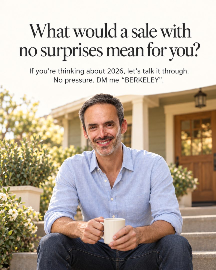 🏡✨ Thinking about selling your Berkeley home in 2026?

Before you put up that For Sale sign, there are a few things worth knowing. 👀

⚡ **Home Energy Score requirements**
🏠 **Potential seismic retrofit tax refunds**
🔧 **Sewer lateral inspections**

A little preparation now could save you thousands 💰—and a few unexpected headaches later.

💭 But here's a question: **Would knowing exactly what to expect make selling feel a little easier?**

That's where having the right plan makes all the difference. 🔑

📍 If selling has been on your mind, let's talk through what your Berkeley home might need before it hits the market.

☕ No pressure. No sales pitch. Just helpful, local insight.

💬 **DM me “BERKELEY”** and let's start the conversation!

#BerkeleyRealEstate #BerkeleyHomes #Berkeleyreal estate agent #HomeSellingTips #EastBayRealEstate #OliverDavisRealEstate