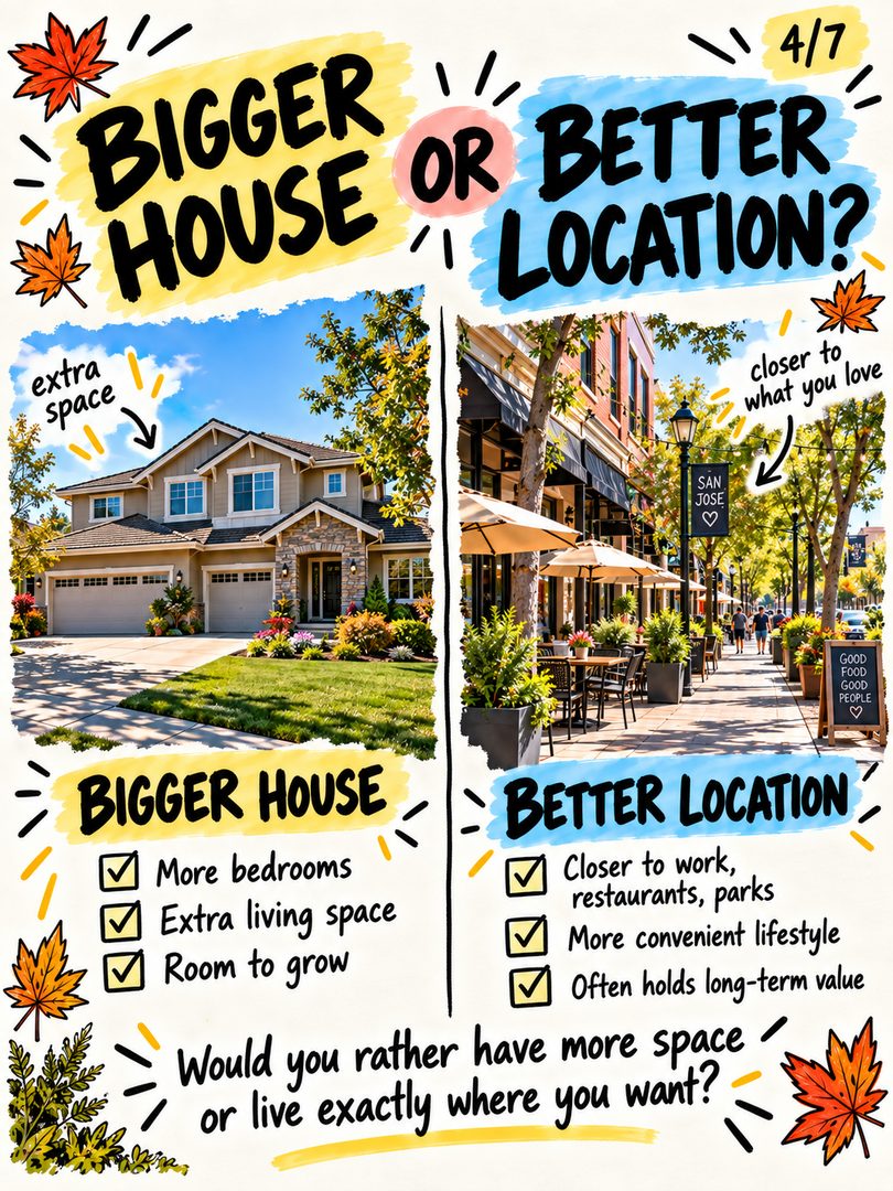San Jose homebuyers: you probably can’t have everything… so what are you willing to trade off? 👀
Would you choose:
Renovated kitchen or bigger backyard?
Preferred school area or shorter commute?
Bigger house or better location?
Turnkey or fixer with more potential?
Quiet street or walkable location?
These are the kinds of decisions that come up constantly when buying a home in San Jose and the South Bay — especially when price, location, lot size, commute, condition, and lifestyle all compete with each other.
Your answers usually reveal what actually matters most in your home search.
Send this to the person you’d buy a house with and compare answers 😂
#SanJoseRealEstate #SanJoseHomes #SanJoseHomeBuyer #SanJoseRealtor #SouthBayRealEstate #SouthBayHomes #SouthBayRealtor #BayAreaRealEstate #BayAreaHomes #BayAreaHomeBuyer #HomeBuyingTips #FirstTimeHomeBuyer #HouseHunting #HomeBuyerTips #SanJoseCA #SiliconValleyRealEstate #SiliconValleyHomes #CaliforniaRealEstate #RealEstateTips #HomeSearch
