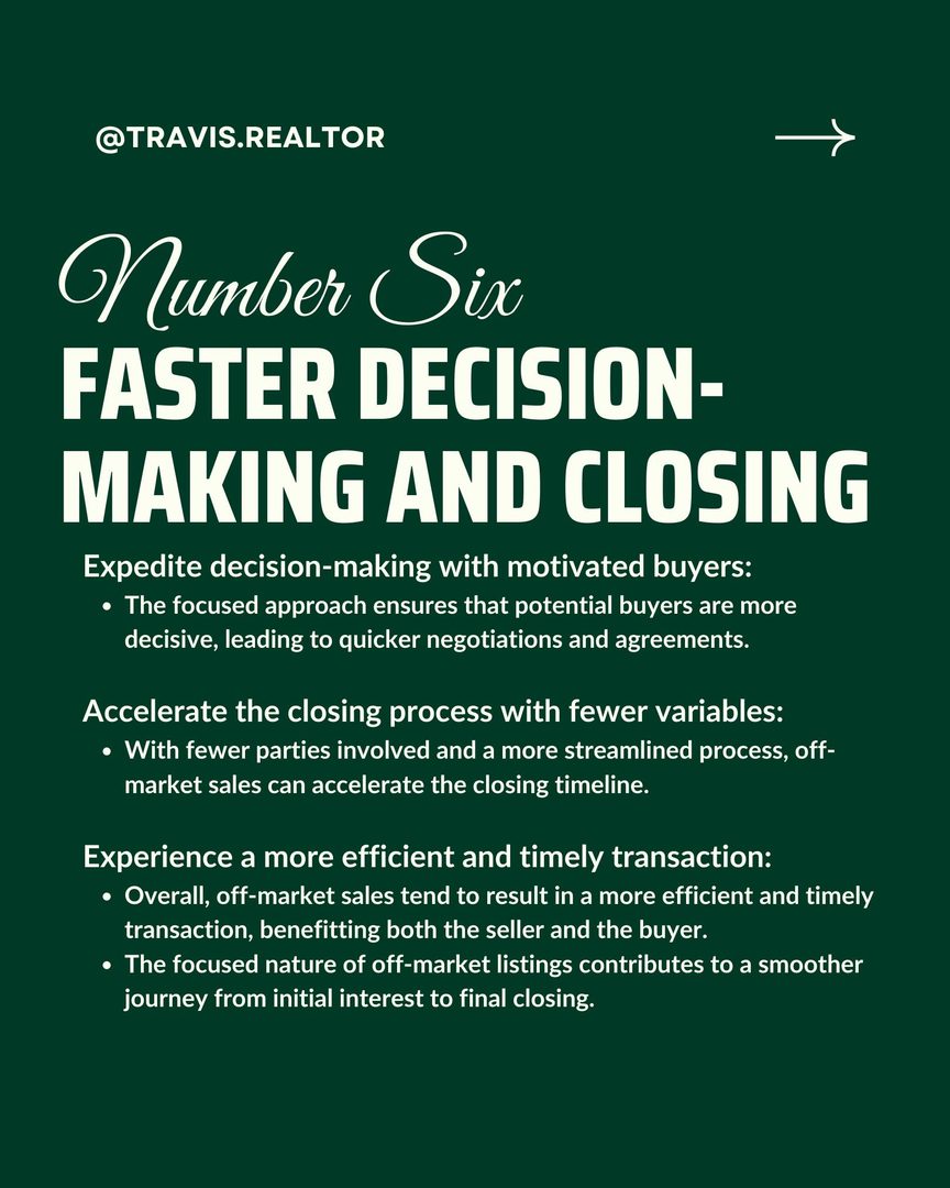 Learn an approach to a discreet and efficient home sale. 
Explore off-market listings for exclusive access, privacy control, and a tailored selling experience. 
Connect with me, Travis, your expert in off-market transactions and the art of selling homes with utmost privacy. 

#OffMarketAdvantage #BayAreaRealEstate #SellMyHouse