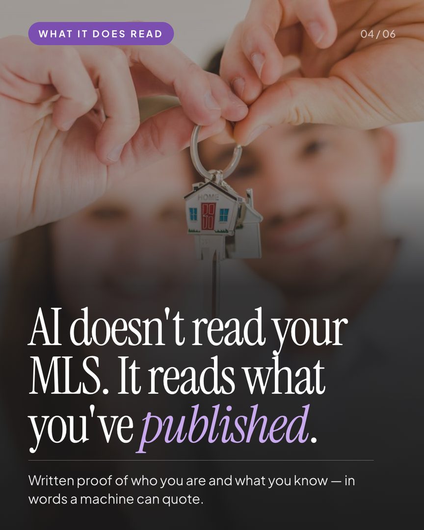 Hard truth from Inman this week.

The AI tools your buyers are already using cannot see your production volume. It is, in their words, functionally invisible.

@inmannews reported that Local Falcon ran 37,500 AI searches across the hundred largest US cities. 91.5% of established agents were never named once.

Twenty years of being number 1 doesn’t translate if the machine can’t read it. The fix isn’t more closings — it’s making your expertise legible to AI.

Catchouse | Get cited. Get found. Get chosen
Build your free profile: https://catchouse.com/for-agents