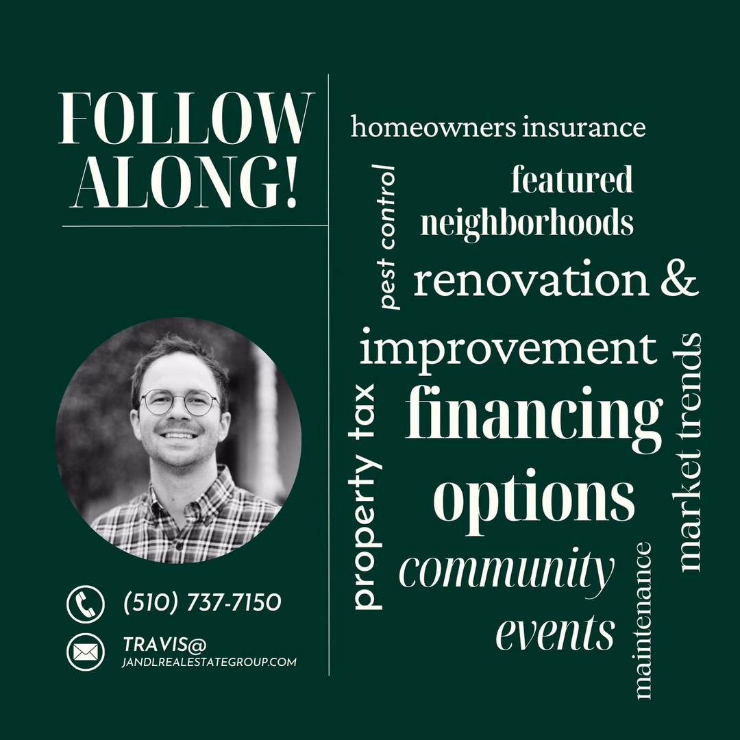 I am excited to introduce myself as a real estate agent in the Bay Area!

Originally from Michigan, I have always had a passion for the places we call "home" and I am thrilled to bring some Midwest hospitality to the complex world of real estate.

I'd be delighted to help you navigate the buying or selling process!

Travis VantVoort 
CA DRE# 02206082
eXp Realty of California, Inc. 
CA DRE# 01878277

#realestate #home #community #eastbay