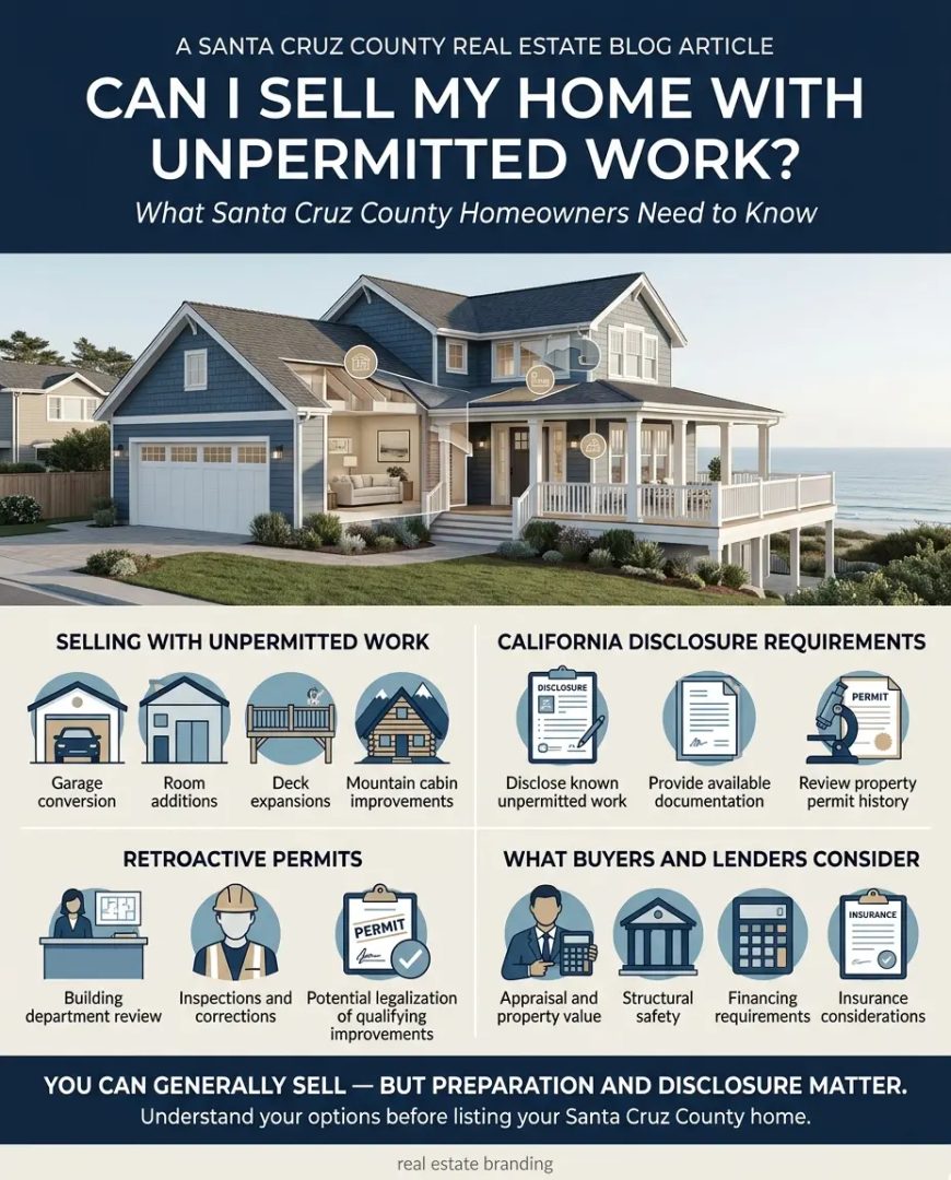 CAN I SELL MY SANTA CRUZ HOME WITH UNPERMITTED WORK?