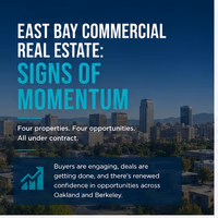 Momentum is building in the East Bay commercial real estate market.

Four very different properties across Oakland and Berkeley are now under contract. Some took patience, but we’re seeing buyers engage, deals move forward, and renewed confidence in the market.

The market isn’t easy — but good real estate, realistic expectations, and persistence are creating transactions.

Thinking about selling or leasing? Let’s talk.

#OaklandCRE #EastBayCRE #CommercialRealEstate #OaklandRealEstate