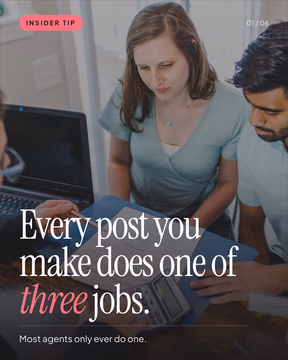 Look back at your last 10 posts. Odds are 8 do the same job.

Every post does one of three things: helps new people find you, shows who you are, or keeps you top of mind with people who already know you.

Agents who grow do all three on purpose.
Save this and check your mix. 

Catchouse | Get cited. Get found. Get chosen
Create your free profile: https://catchouse.com/for-agents