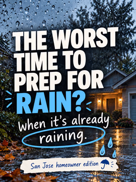 San Jose homeowners: don’t wait until the rain starts to think about drainage. ☔️
Before the next storm, take 15 minutes to walk around your home and check the things that can turn into bigger problems fast: clogged drains, gutters full of leaves, downspouts sending water toward the foundation, low spots where water collects, and outdoor items sitting where they could get soaked.
If your garage, driveway, or entry has had water intrusion before, it’s also worth planning your sandbag or barrier setup early instead of scrambling once the rain is already here.
A little prep now can save you a much bigger headache later.
Save this San Jose rain-prep checklist for the next storm.
#SanJose #SanJoseRealEstate #SanJoseHomeowners #BayAreaRealEstate #BayAreaHomeowners #HomeMaintenance #RainPrep #StormPrep #HomeownerTips #SouthBayRealEstate #CaliforniaHomes #SanJoseHomes
