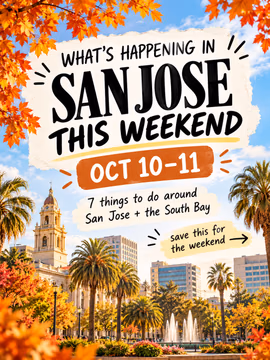 Looking for things to do in San Jose this weekend? 🍂
Here are 7 events happening around San Jose + the South Bay on Oct. 10–11, from pumpkin patches and Comic Con to Sharks hockey, live music, theater, and a spooky Halloween orchestra concert.
Whether you’re planning a family day, date night, or just need weekend plans, save this guide so you don’t have to search later.
Which one are you picking this weekend? 👀
📍 San Jose
📍 Santa Clara
📍 Willow Glen
📍 Downtown San Jose
Save this post + send it to the friend who always asks, “What should we do this weekend?”
#SanJose #SanJoseEvents #SanJoseWeekend #ThingsToDoInSanJose #SouthBayEvents #SouthBayCA #SanJoseCalifornia #DowntownSanJose #SantaClaraCA #WillowGlen #BayAreaEvents #BayAreaWeekend #ThingsToDoInTheBayArea #SanJoseREALTOR® #SouthBayLiving
