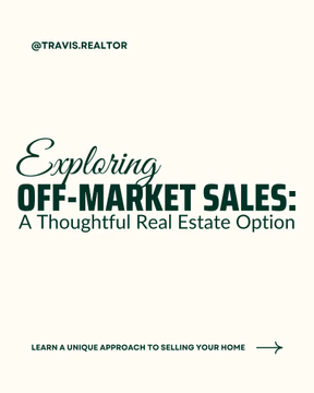 Learn an approach to a discreet and efficient home sale. 
Explore off-market listings for exclusive access, privacy control, and a tailored selling experience. 
Connect with me, Travis, your expert in off-market transactions and the art of selling homes with utmost privacy. 

#OffMarketAdvantage #BayAreaRealEstate #SellMyHouse