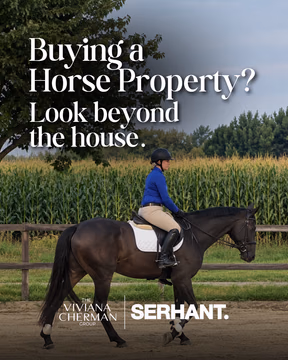 A beautiful barn can get your attention, but these are the details I’m looking at on a horse property: trailer access, water, drainage, barn flow, and how the arena sits on the property.
After 40+ years in the Hunter/Jumper world, I know the little things can become very big things once you’re actually living there.
Buy the property for the way you keep horses, not just the way it photographs.
Save this for your next horse-property tour.

