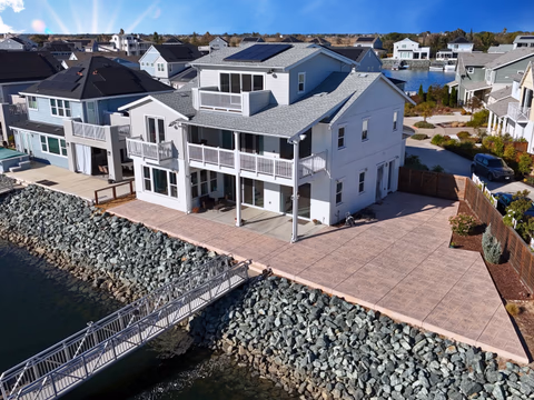 Beautiful 3800sqft waterfront home in Bethel Island, California. 4 Bed, 6 Baths. Brand new and never lived in, with $150k worth of upgrades! Contact me now for more information!