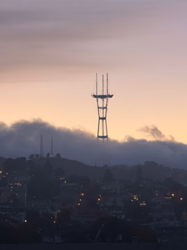 Typical San Francisco -- Karl, the fog, rolling in. View from Bernal Heights.