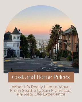 🏙️🏡 What are the cost differences between living in Seattle and San Francisco? 

When my husband Jacob received a job offer in San Francisco that was too good to pass up, we decided to rent an apartment there and begin traveling between the two cities. We had always wanted to experience living in another city, and this felt like the right opportunity to try it.

So we rented an apartment in SF, and after a couple of years dividing our time between Seattle and SF, we now live in San Francisco full time. 

If you’re a Seattleite but contemplating a move to San Francisco, I’m here to share some real talk and my personal perspective on what it’s like to relocate! 

Here are a few quick facts: 

🔎 In May 2026, homes in San Francisco cost roughly twice as much as homes in Seattle. 

🔎 In May 2026, the average sale price in San Francisco was $2,216,773, compared with $1,065,000 in Seattle, based on SFAR MLS and NWMLS data. 

🔎 As of June 2026, a 2-bedroom condo rents for about $4,800 to $5,100 a month in San Francisco and $2,800 to $3,260 in Seattle, according to Apartments.com (http://apartments.com/).

You can read my entire blog post about moving from Seattle to SF on my website BridgeandSound.com (follow my link in bio!)

I spent years as a top-producing agent in Seattle before relocating to San Francisco myself. Now I do both—I help buyers and sellers in San Francisco, and connect relocating clients with the best agents across the country. If you’re making a move, I’d love to be in your corner from day one. 

San Francisco Real Estate Agent Amber Arnall is a licensed real estate broker with Corcoran Icon Properties in San Francisco DRE # 02275788. Amber is also a Referral Agent with CBR Referral Network. 

📲 Amber Arnall
(253) 579-6706
amber.arnall@corcoranicon.com