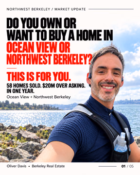 🏡 MARKET UPDATE — this is worth paying attention to if you own a home in Ocean View or Northwest Berkeley, if you’re trying to buy here, or even if you work in this area.
👀 Why? Because the market here is behaving very differently than the list prices make it look.
📊 Over the last 12 months, 58 homes sold across Ocean View and Northwest Berkeley.
💰 A lot of the homes listed around $899K weren’t really selling for $899K — the median sale for homes listed between $800K and $1M was about $1.2M.
🚀 Ocean View also crossed a major line this year with two sales over $2M.
🏠 And right now, there’s just one active listing in the whole area.
So if you’re buying here, maybe the better question isn’t:
❌ “Can I afford the list price?”
It’s:
✅ “What is this home actually likely to sell for?”
And if you already own here:
🤔 “Has my home value moved more than I realize?”
That’s what this update is really about — understanding what’s actually happening in the neighborhood, not just what you see on Zillow.
📍 If you live here, own here, are trying to buy here, or work in the area and want a clearer read on the market, I’m happy to walk you through it.
☕ No pressure — just the numbers and what they may mean for you.

#oceanviewberkeley #northwestberkeley #berkeleyrealestate #berkeleyhomes #berkeleyreal estate agent #eastbayrealestate #eastbayhomes #bayarearealestate #berkeleymarketupdate #realestatemarketupdate #berkeleyhomeowners #berkeleyhomebuyers #homebuyingbayarea #berkeleyca #eastbayliving